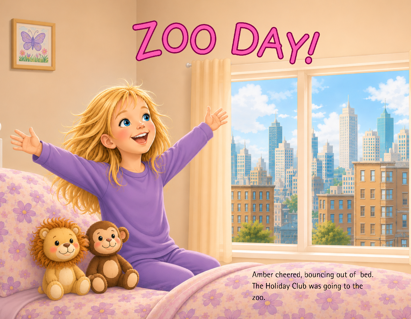 Amber waking up excited for zoo day